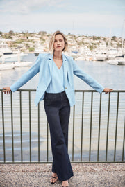 Bouclé Fitted Blazer With Notched Collar