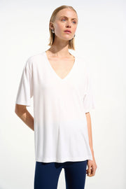 Jersey Boxy Tunic With V-neckline