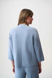 Brushed Viscose Straight Sweater with Mock Neck