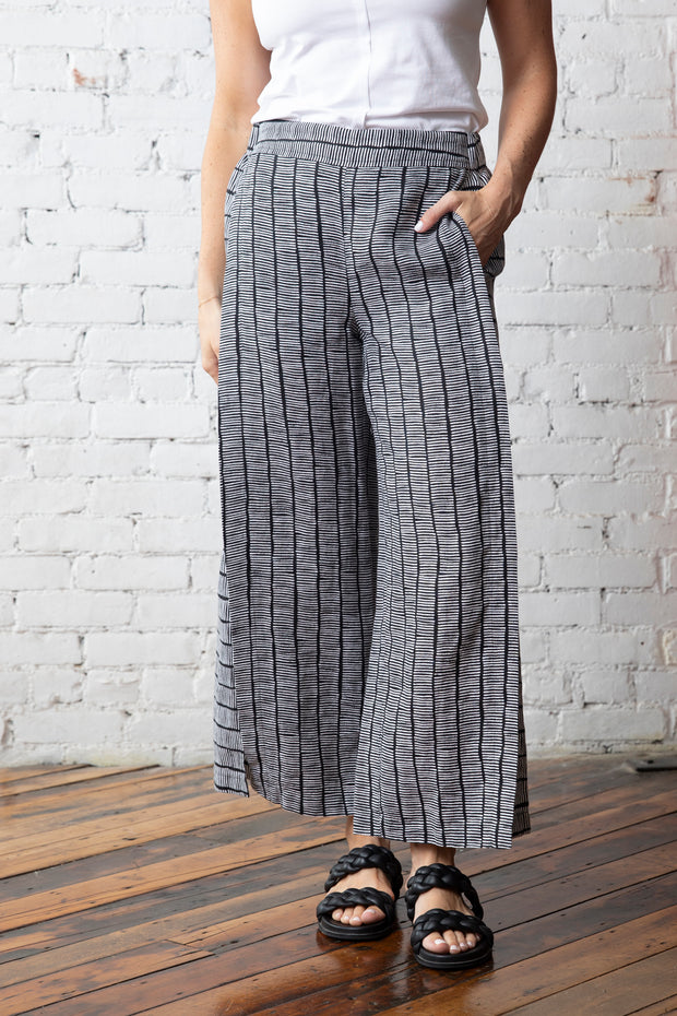 Patterned Wide Leg Pant