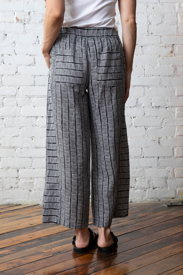 Patterned Wide Leg Pant