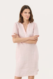 Aminase Linen Shift Dress