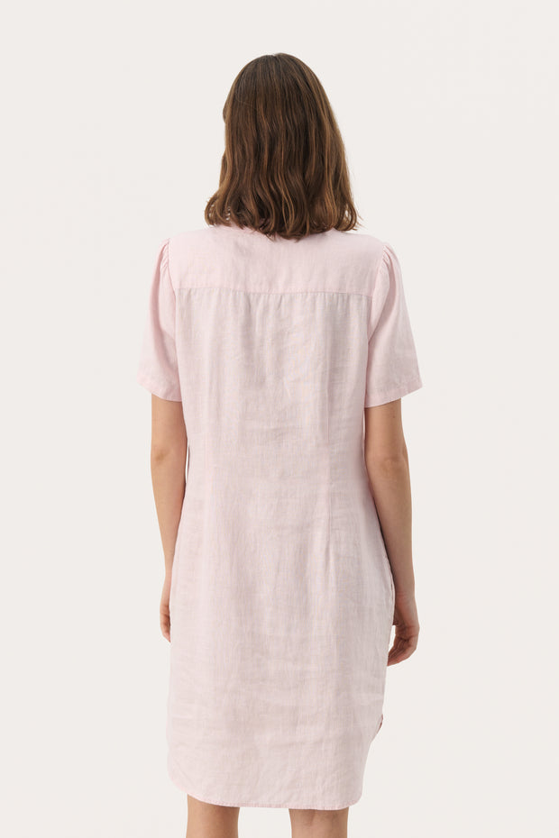 Aminase Linen Shift Dress