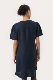 Aminase Linen Shift Dress