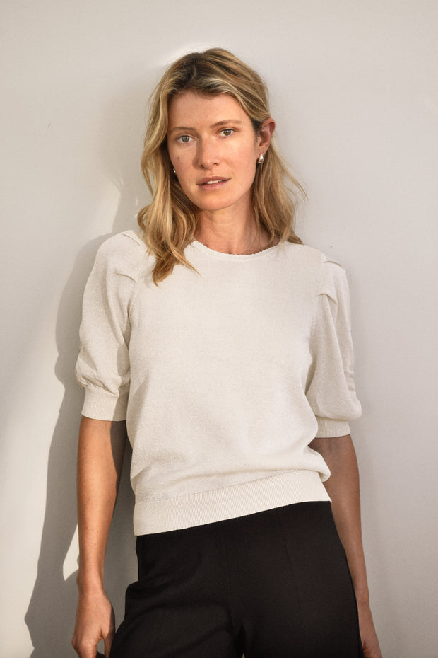 Lurex w/ Rouched Shoulder