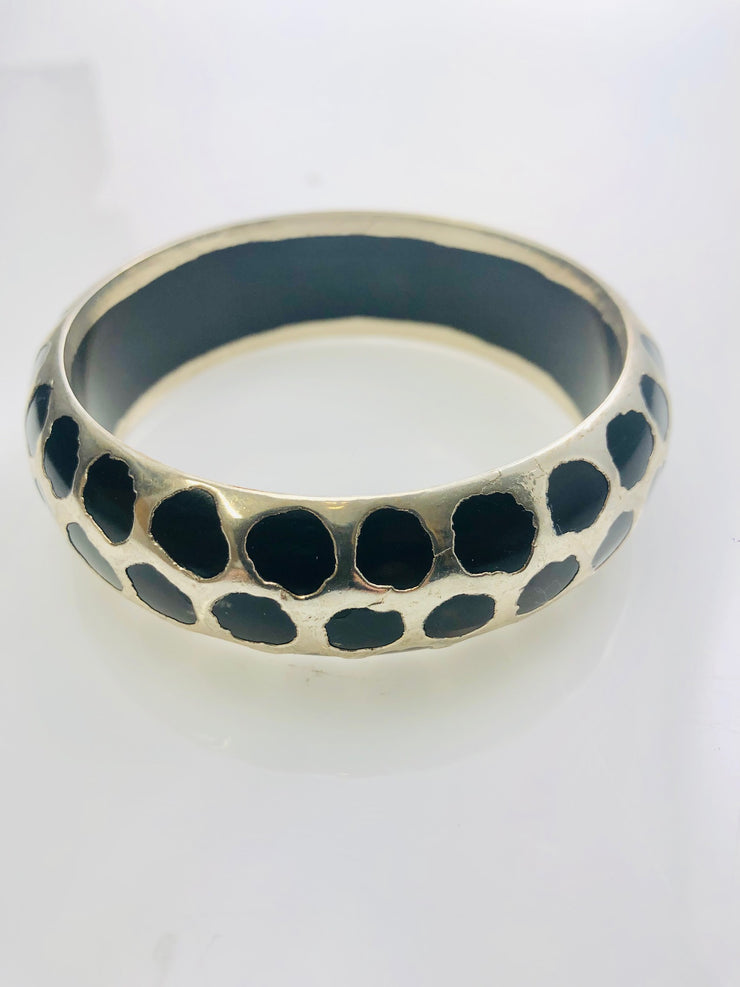 Large Black/Silver Bracelet