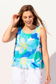 Tropical Button Back Tank