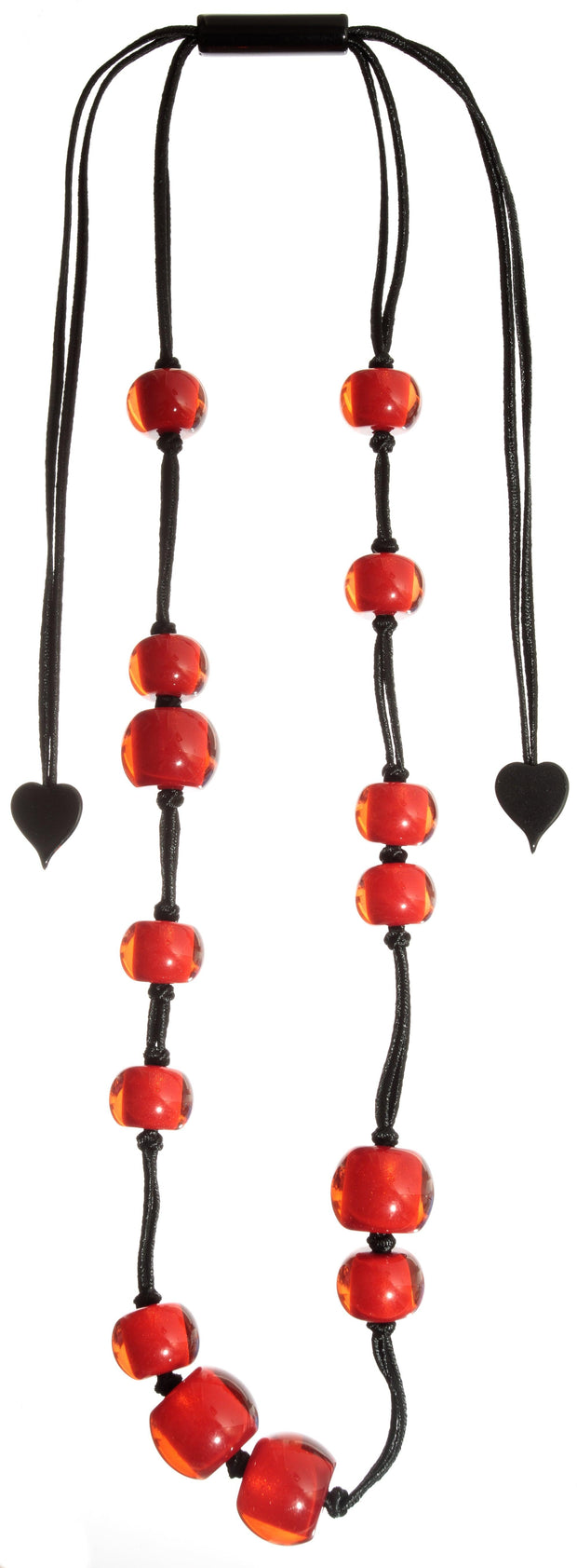 Red Mixed Bead Long Necklace-Watch Us Women Oakville