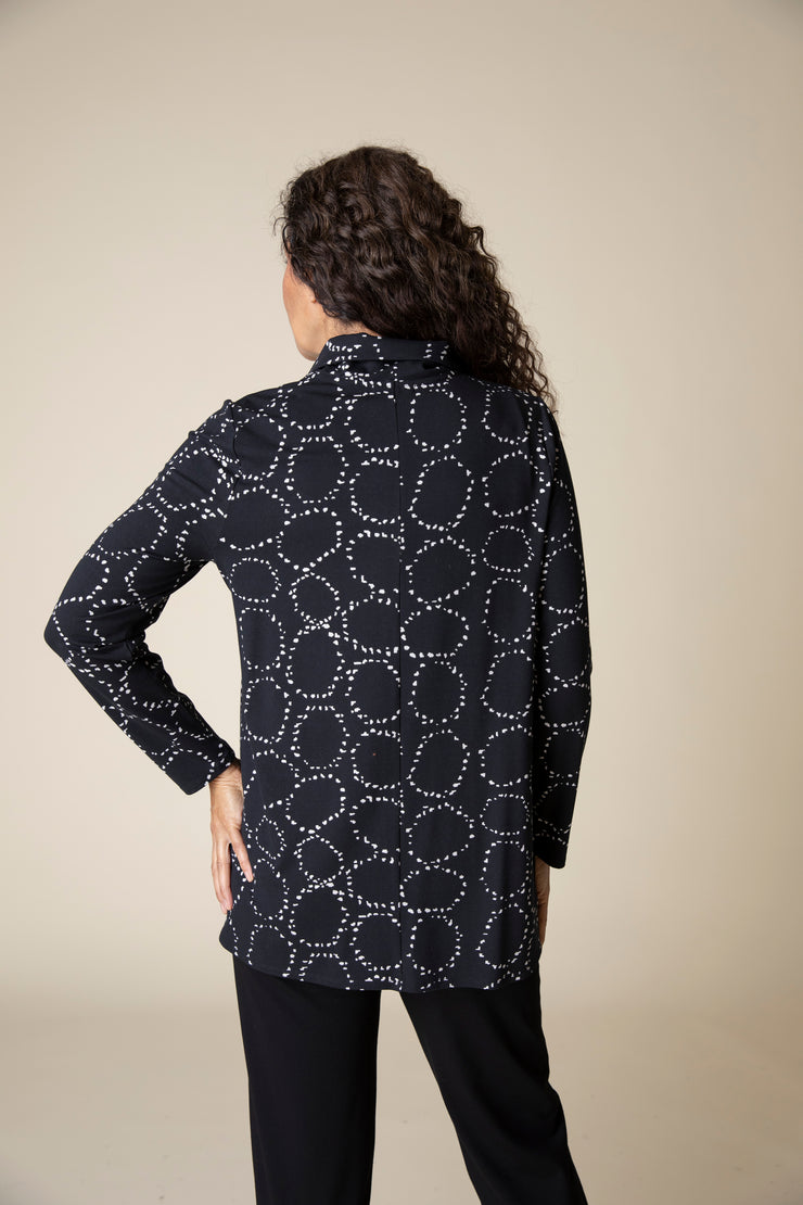 Patterned Zip Front Jacket