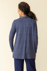 Shirred Back Open Front Jacket