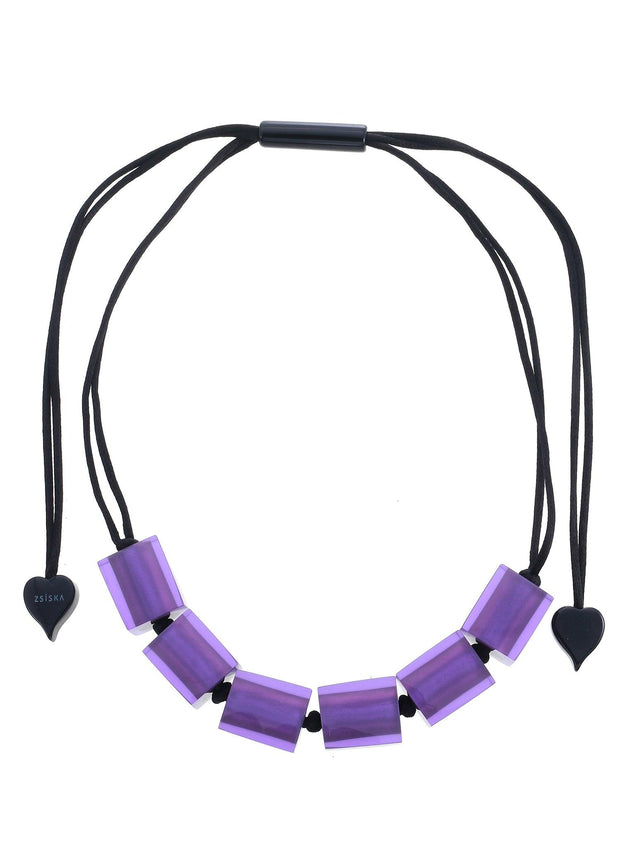 Purple Large Cube Necklace-Watch Us Women Oakville