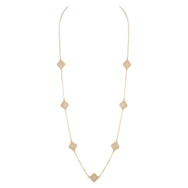 Gold and White Necklace