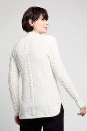 V-Neck Cable Knit Sweater