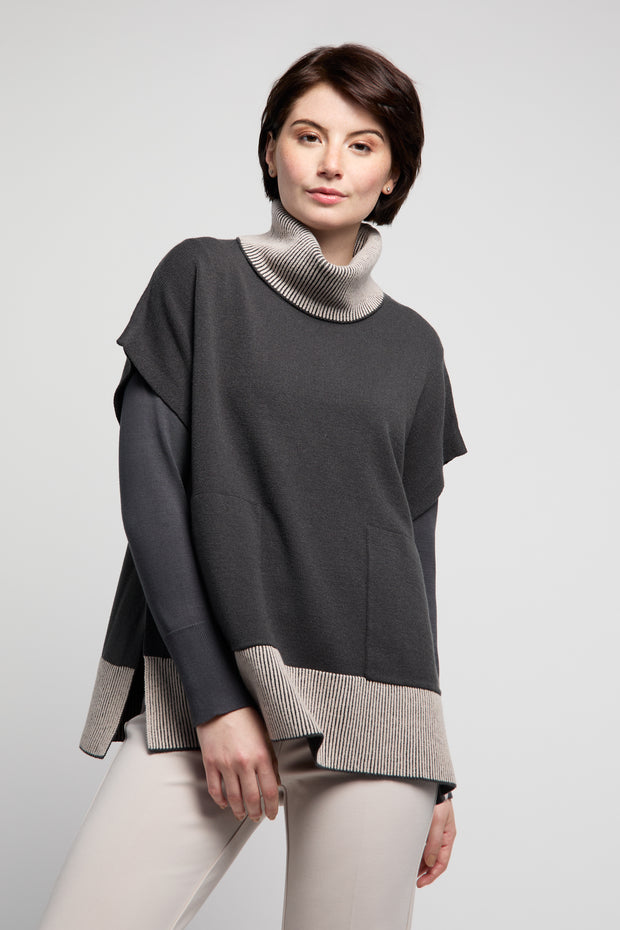 Poncho Hem Sweater