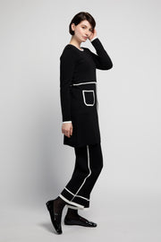 Knit Contrast Trim Pant