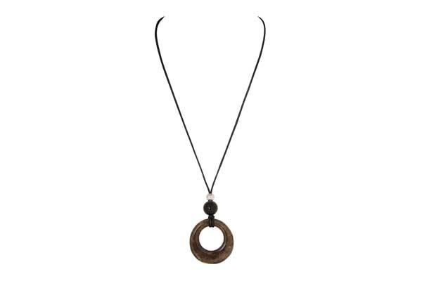 Resin Circle Pendant Necklace-Watch Us Women Oakville