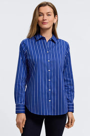 Margie Classic Wide Stripe Long Sleeve Shirt