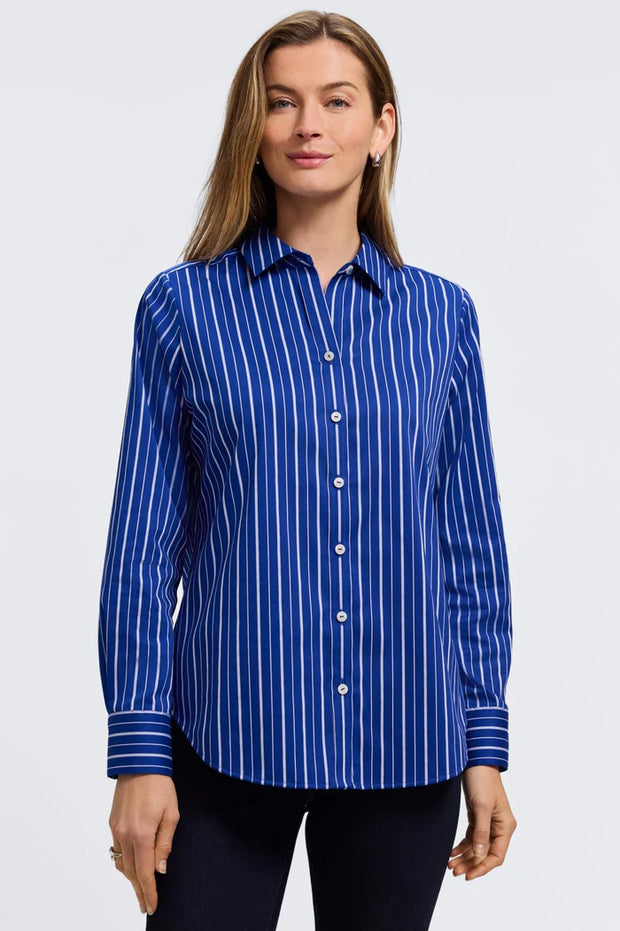 Margie Classic Wide Stripe Long Sleeve Shirt