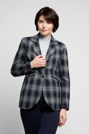 Plaid Two Button Jacket