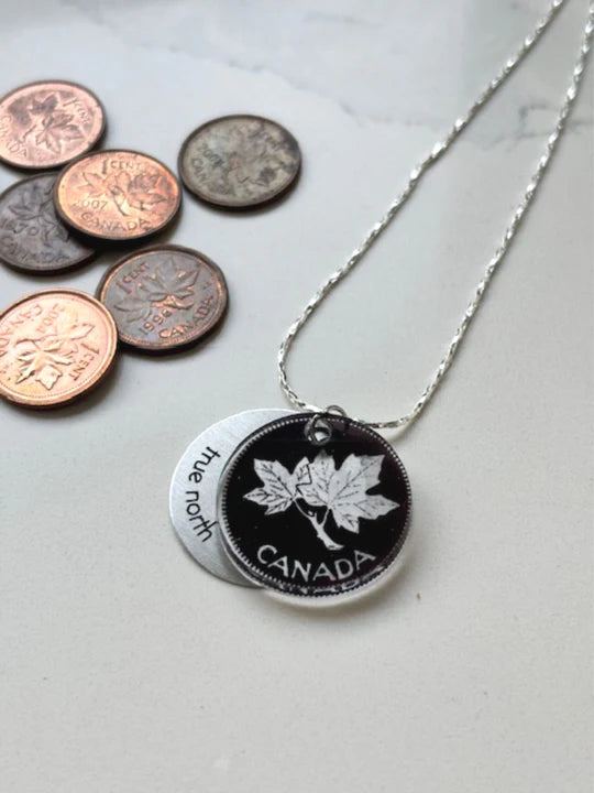 Made In Canada - Penny Charm Necklace Silver