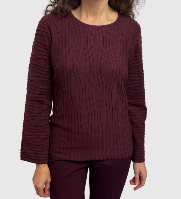 Wave Knit Texture Sweater