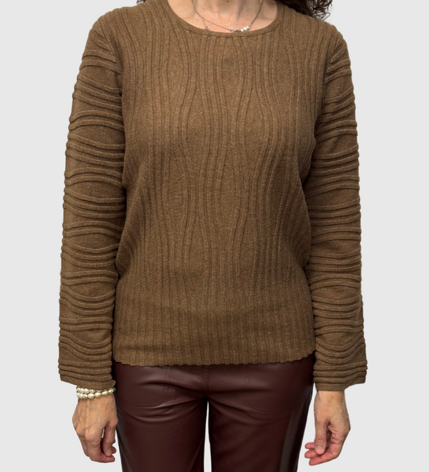 Knit Wave Texture Sweater