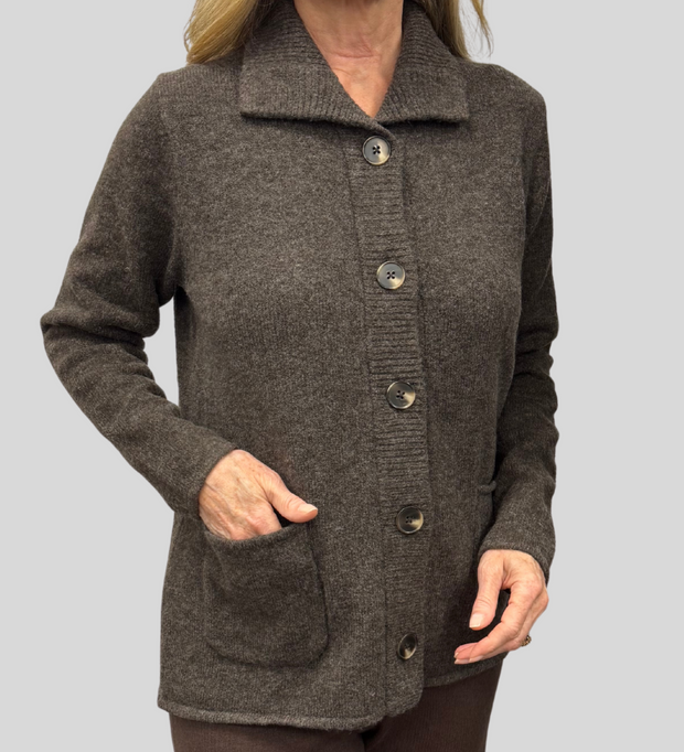 Short Button Front Cardigan