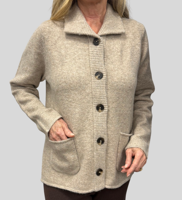 Short Button Front Cardigan