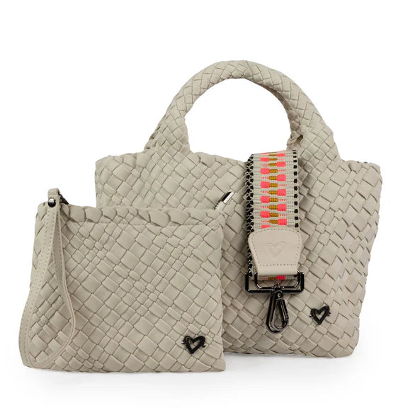 Brandon Small Woven Tote - Bone