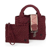 Brandon Small Woven Tote - Wine