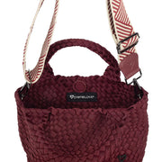 Brandon Small Woven Tote - Wine