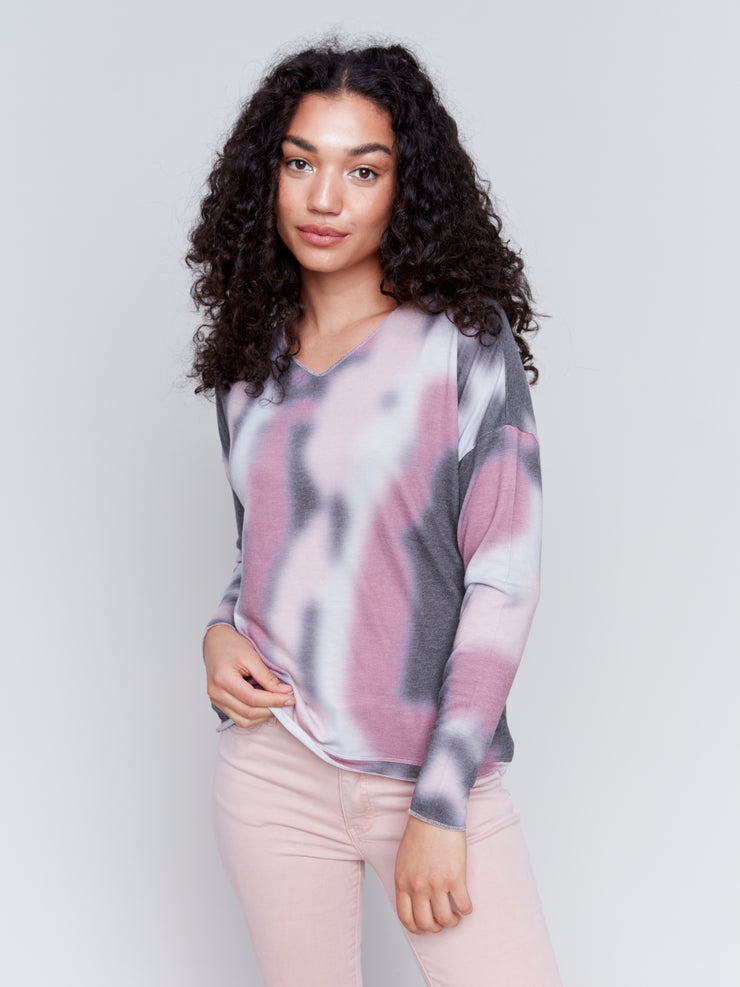 Printed Dolman Top