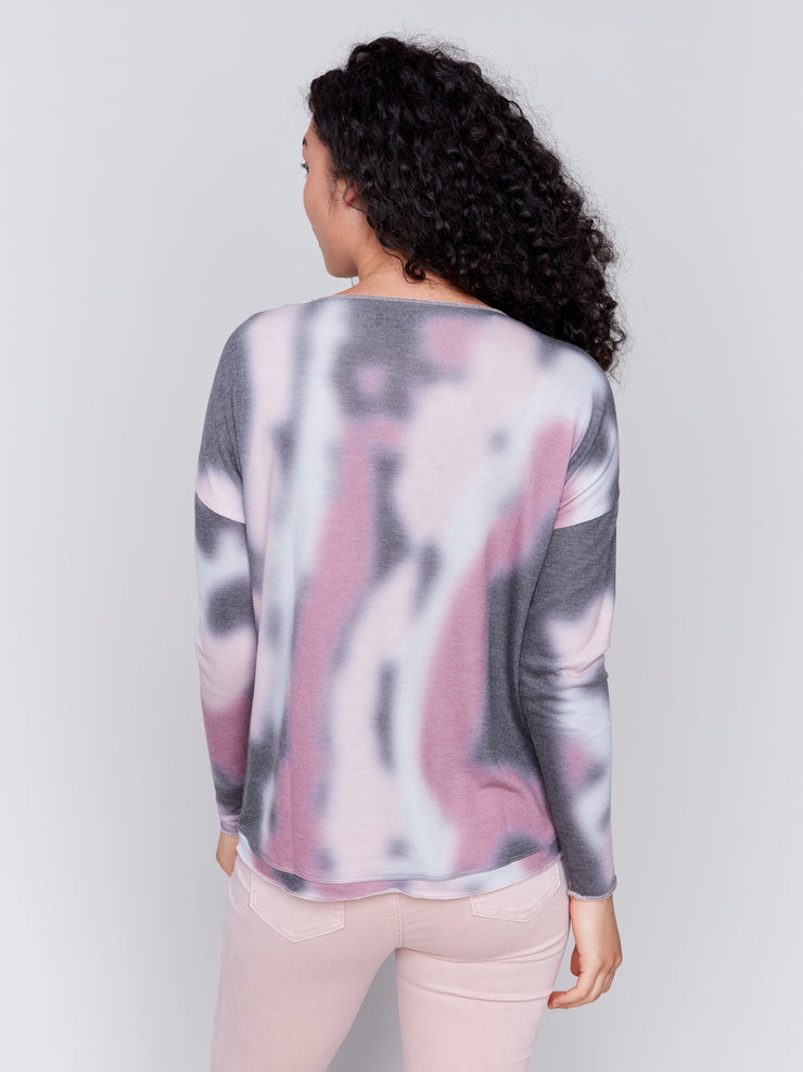 Printed Dolman Top