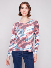 Tie Dye Dolman Print Top
