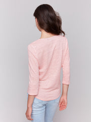 3/4 Sleeve V-Neck