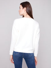 Embroidered Soft Scuba Top