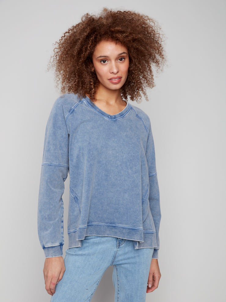 Cold Dye French Terry Sweater