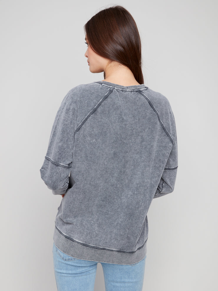Cold Dye French Terry Sweater