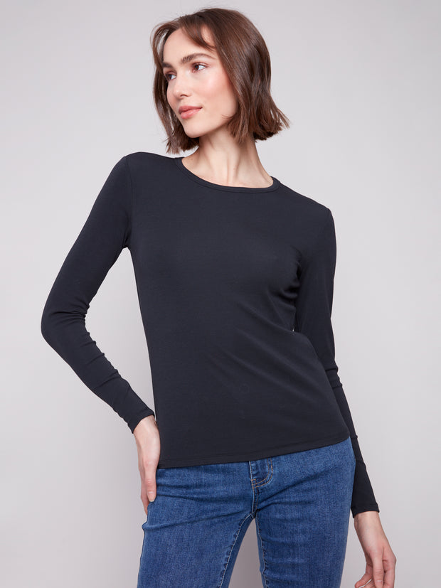 Long Sleeved Crew Neck Top