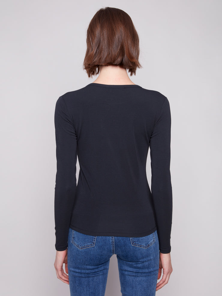 Long Sleeved Crew Neck Top