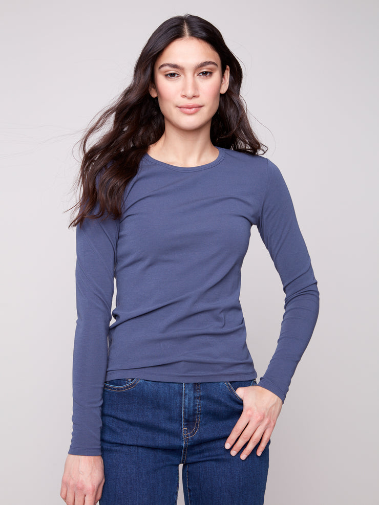 Long Sleeved Crew Neck Top