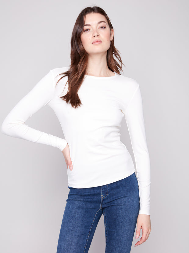 Long Sleeved Crew Neck Top