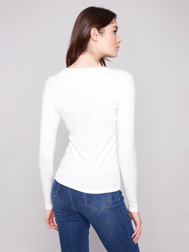 Long Sleeved Crew Neck Top