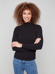 Mock Neck Long Sleeved Top
