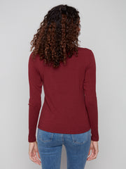 Mock Neck Long Sleeved Top