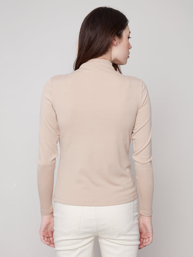 Mock Neck Long Sleeved Top