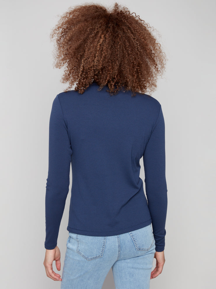 Mock Neck Long Sleeved Top