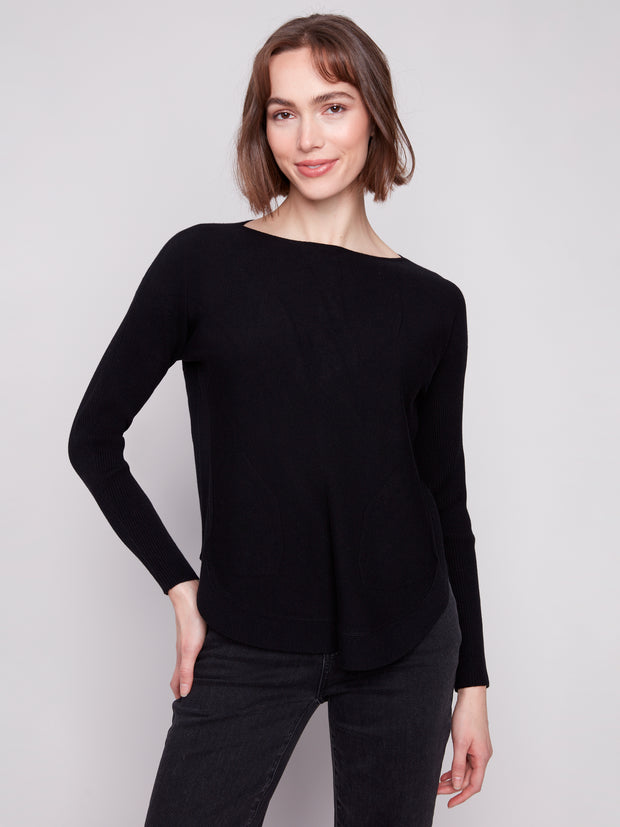 Lace Back Sweater