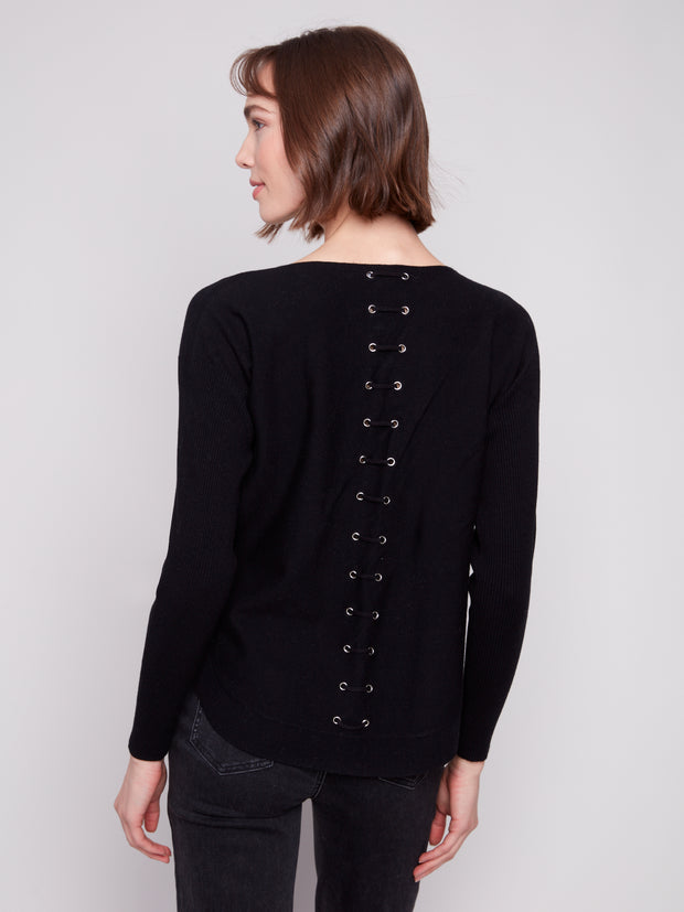 Lace Back Sweater