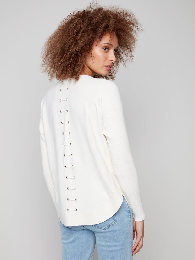 Lace Back Sweater